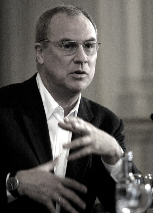 Robert Wilson at Caligari Opening_Deutsches Theater - cc as bw Robert Wilson at the Deutsches Theater, 2002. Photo: Daniel Mufson.